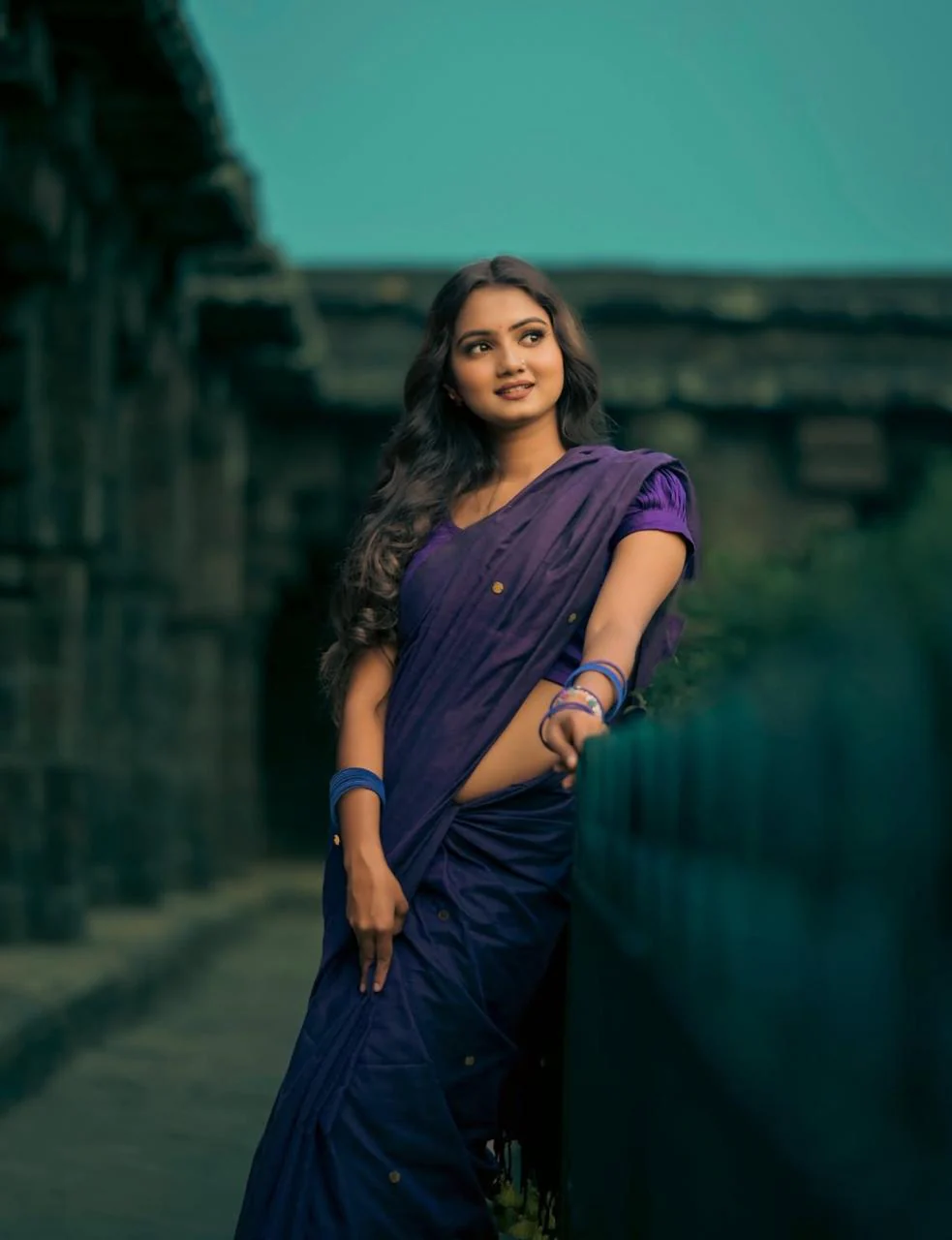 Women Pure Cotton Sequence Saree - Image 3
