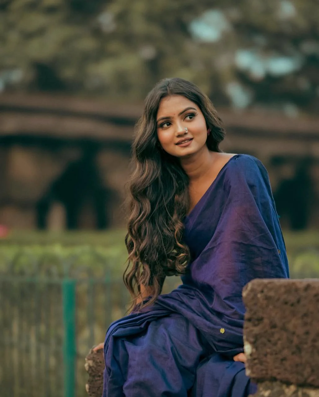Women Pure Cotton Sequence Saree - Image 6