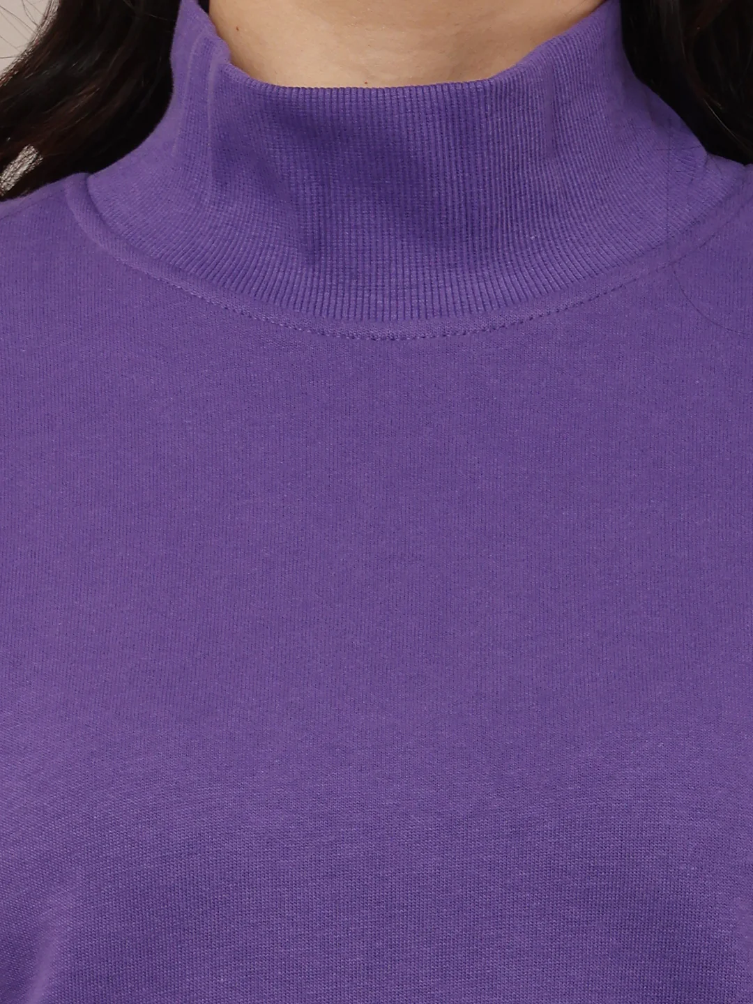 Women Purple Full Sleeve Sweatshirt - Image 4