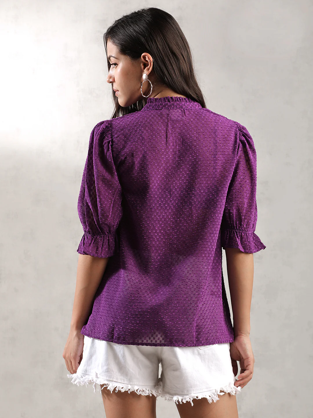 Women Purple Regular Fit Top - Image 4