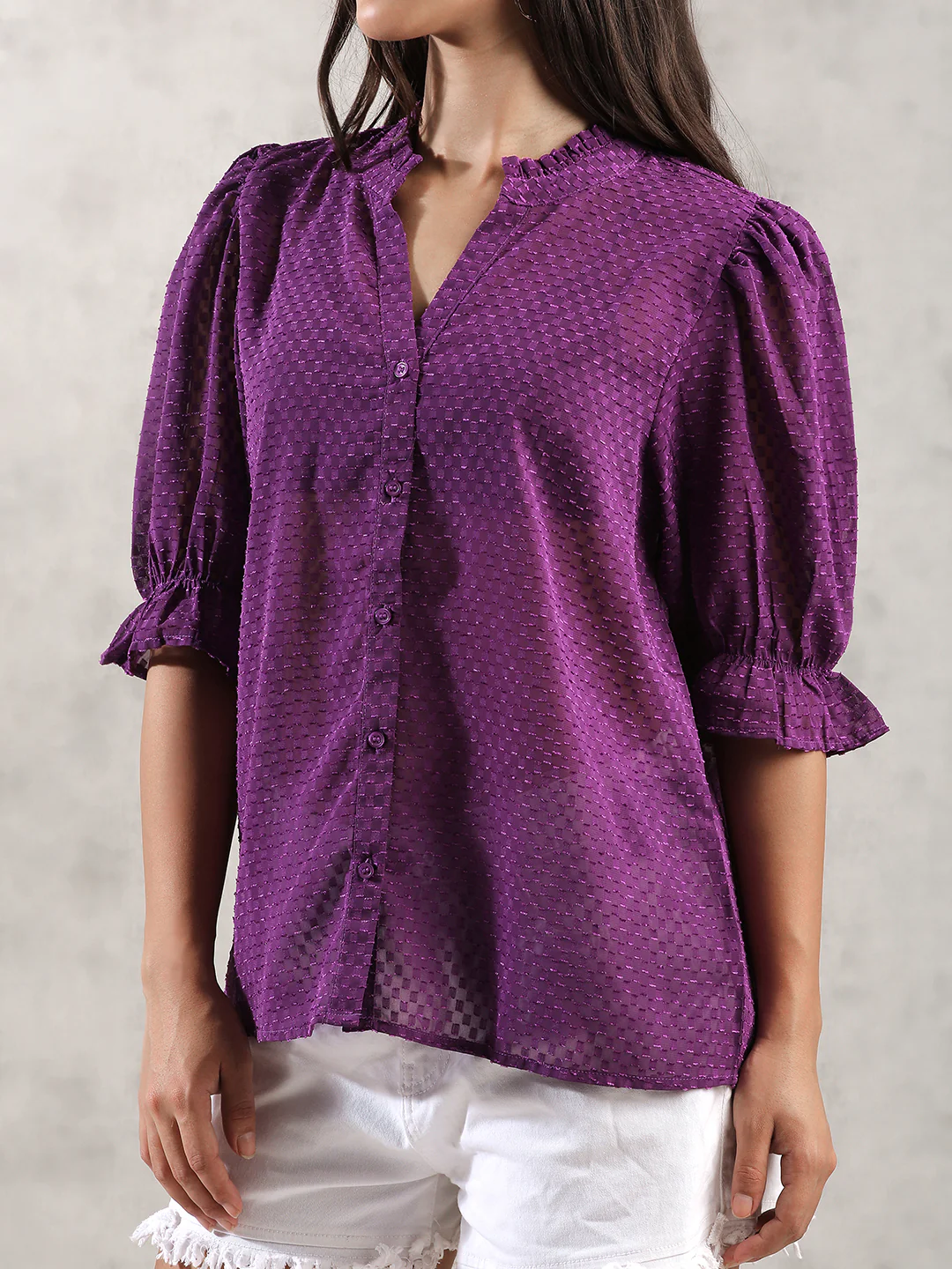 Women Purple Regular Fit Top - Image 6