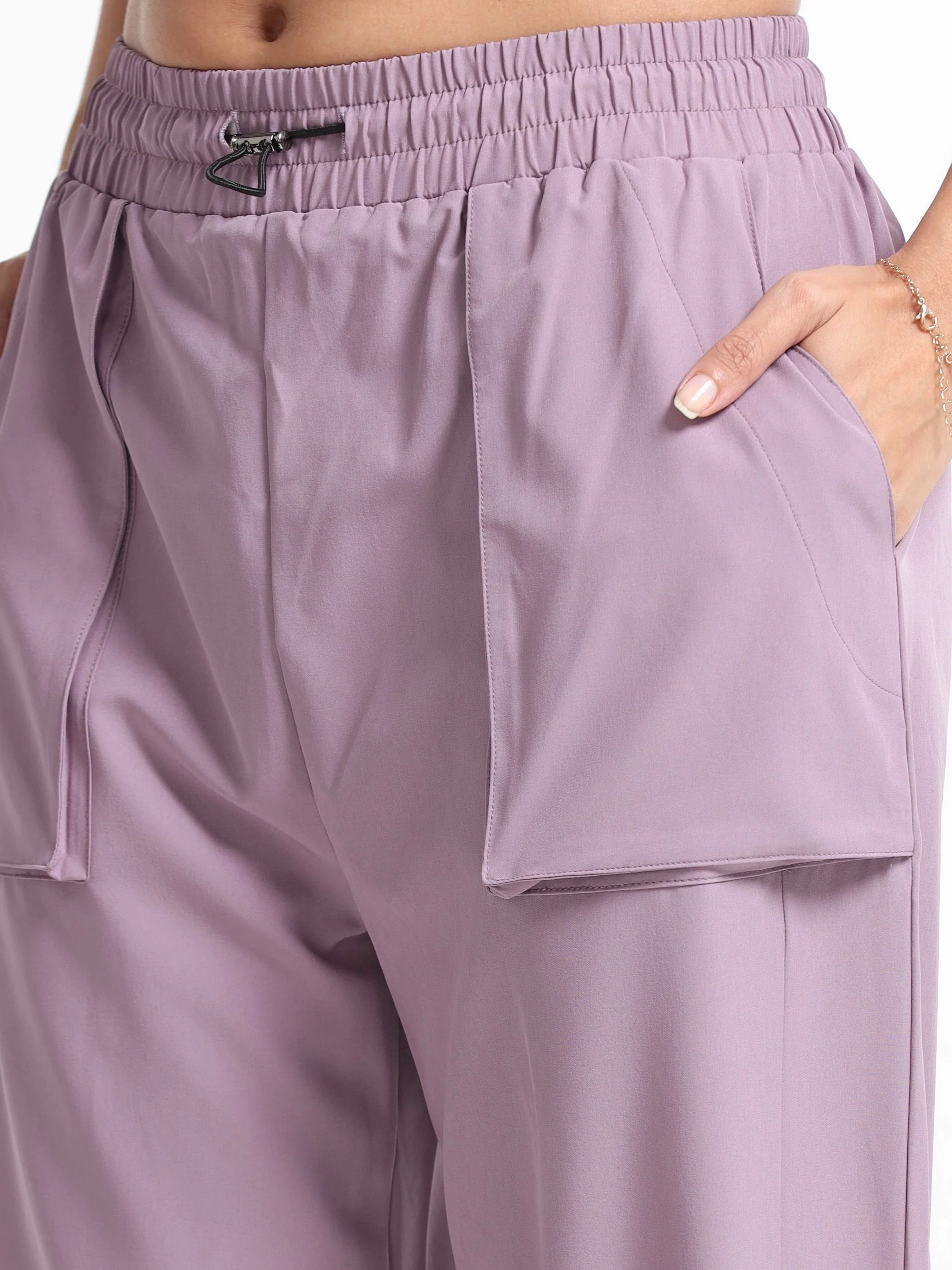 Women Purple Relaxed Track Pants - Image 4