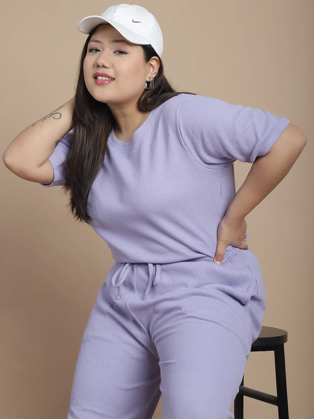 Women Purple Textured co-ords