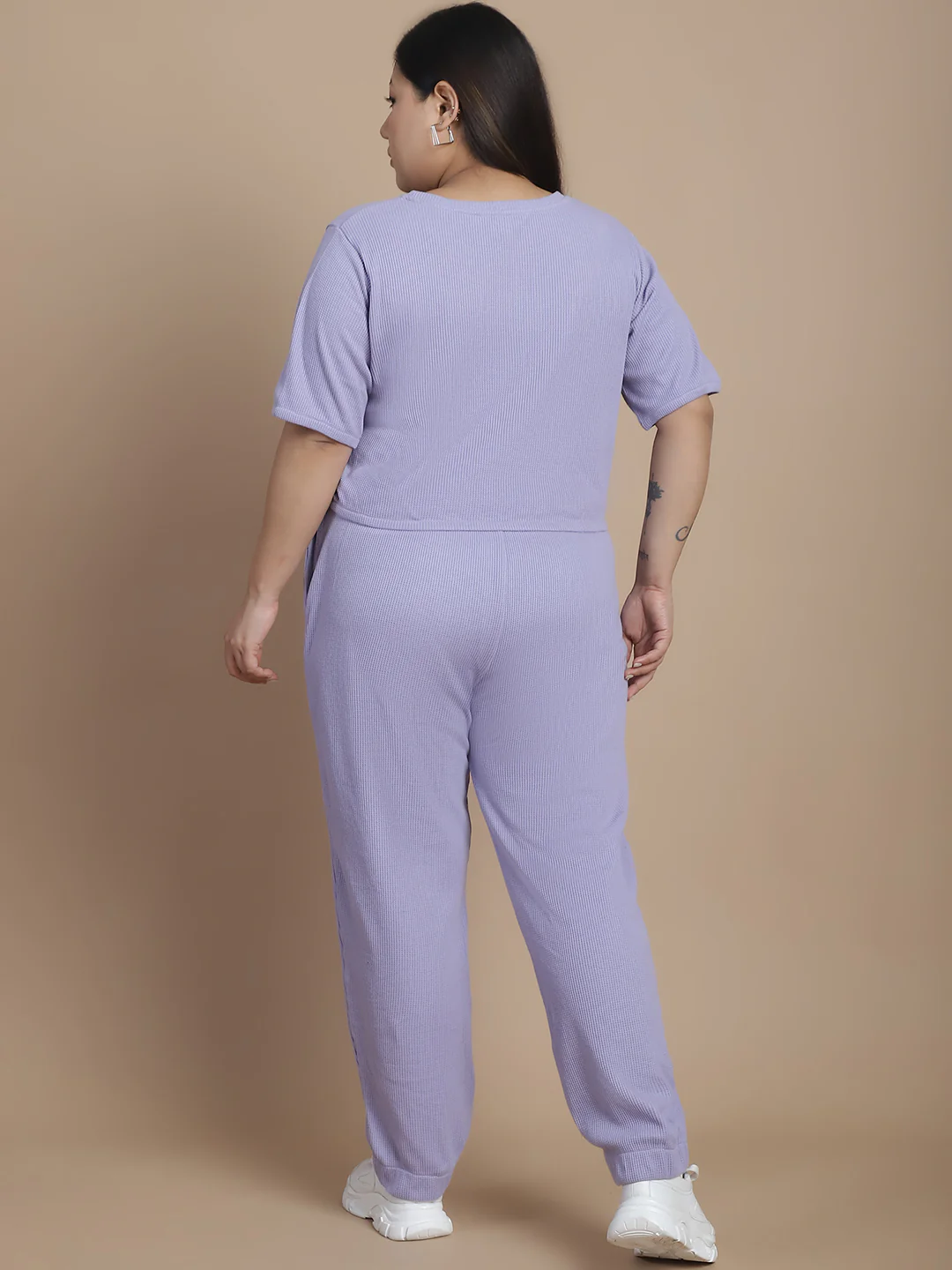 Women Purple Textured co-ords - Image 2