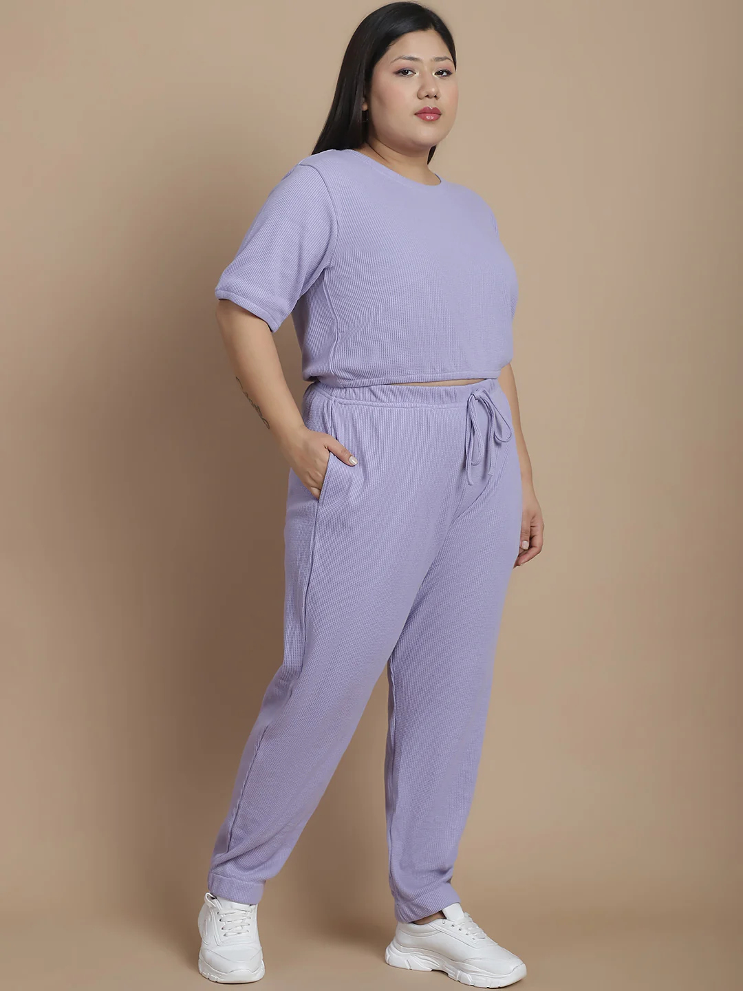 Women Purple Textured co-ords - Image 3