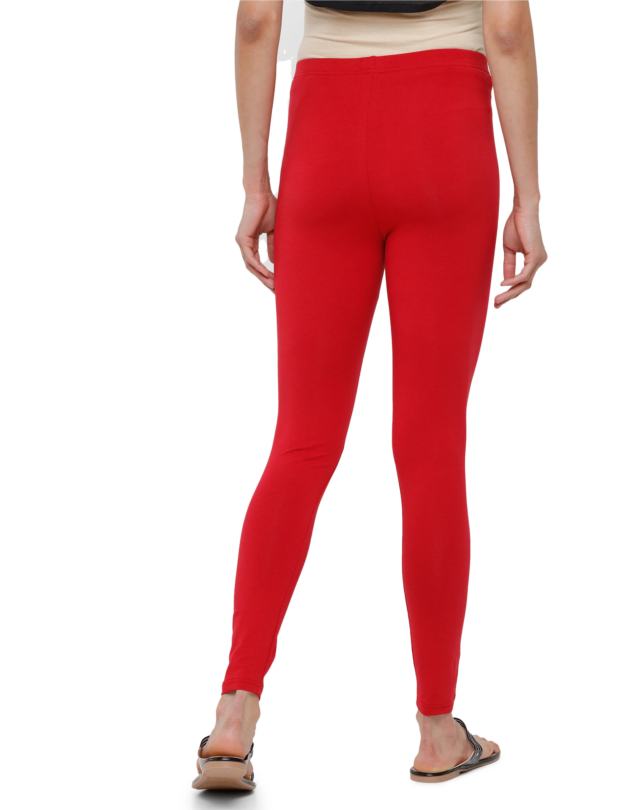 Women Red Casual Leggings - Image 3
