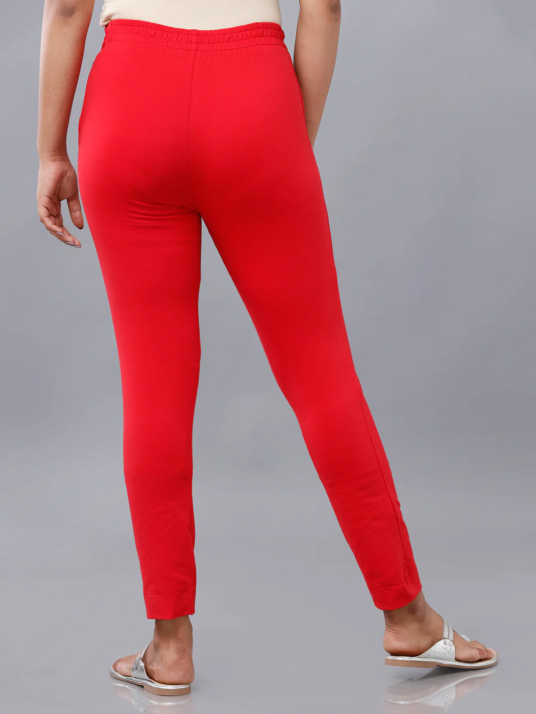 Women Red Casual Pants - Image 3