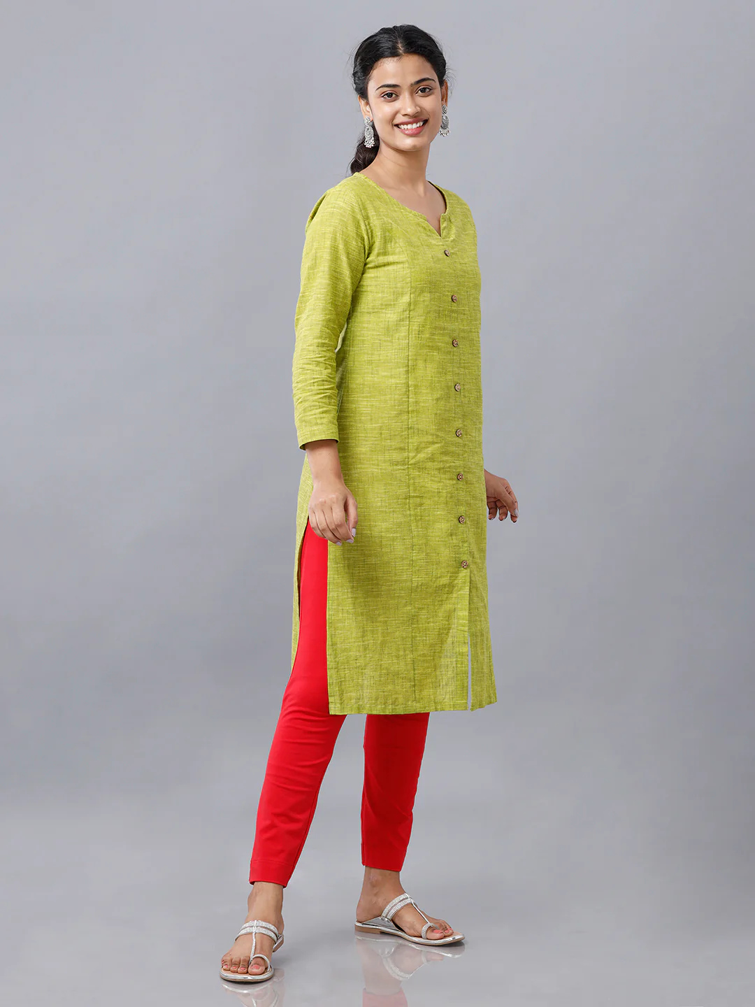 Women Red Casual Pants - Image 5