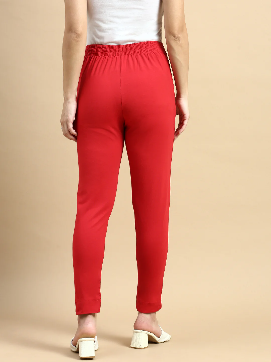 Women Red Casual Pants - Image 2
