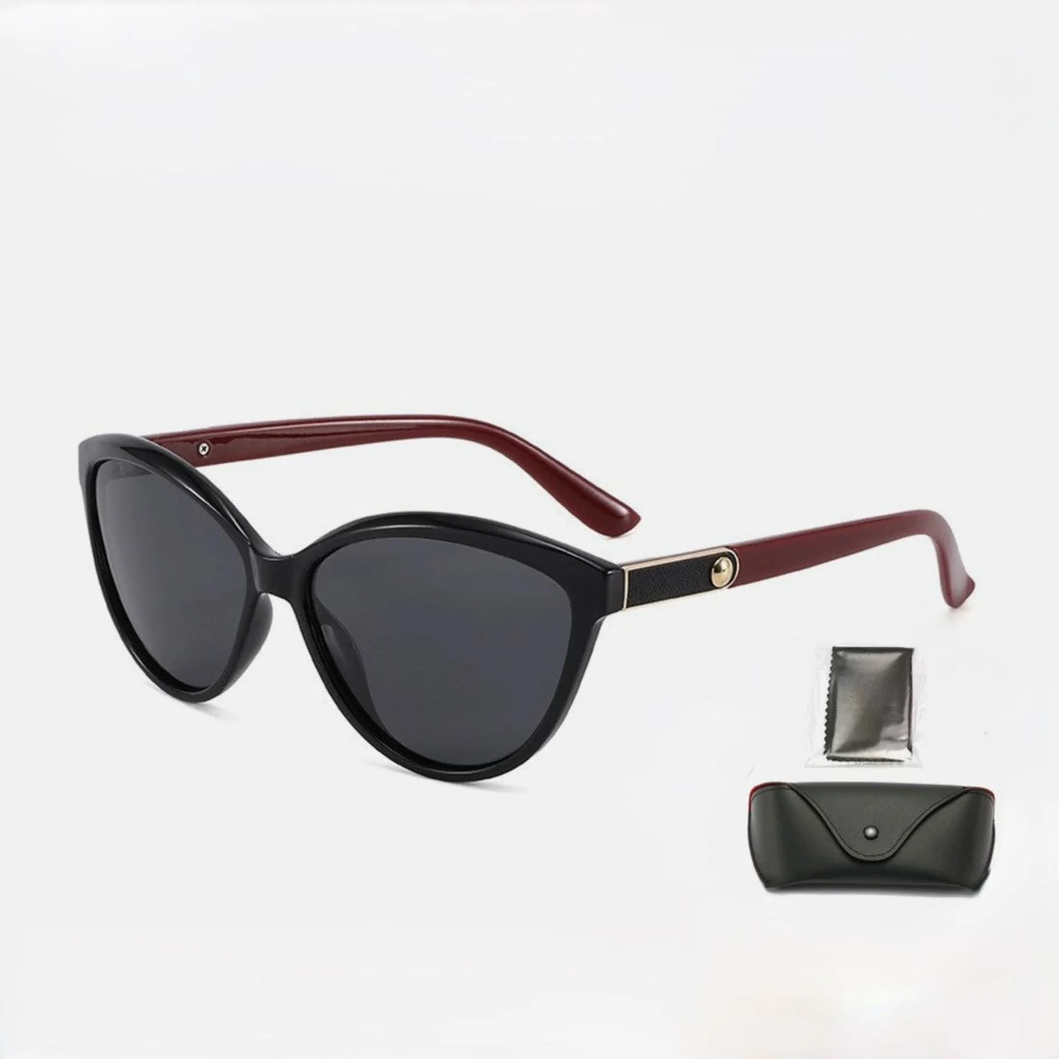 Women Red Cat Eye Sunglasses - Image 3