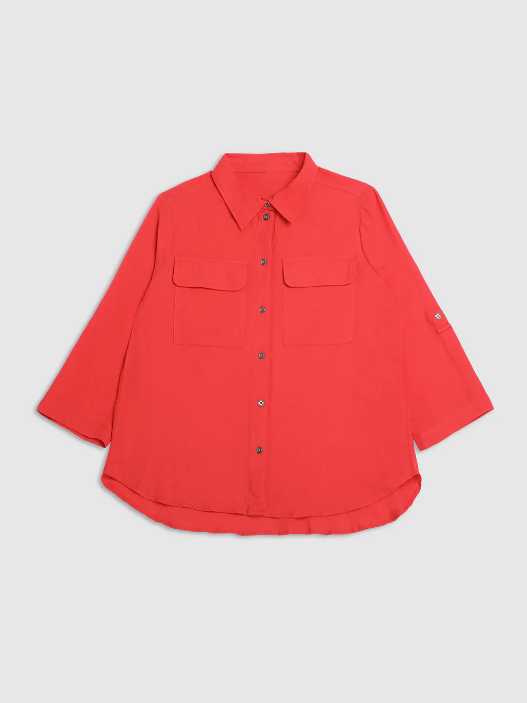 Women Red Comfort Fit Shirt - Image 7
