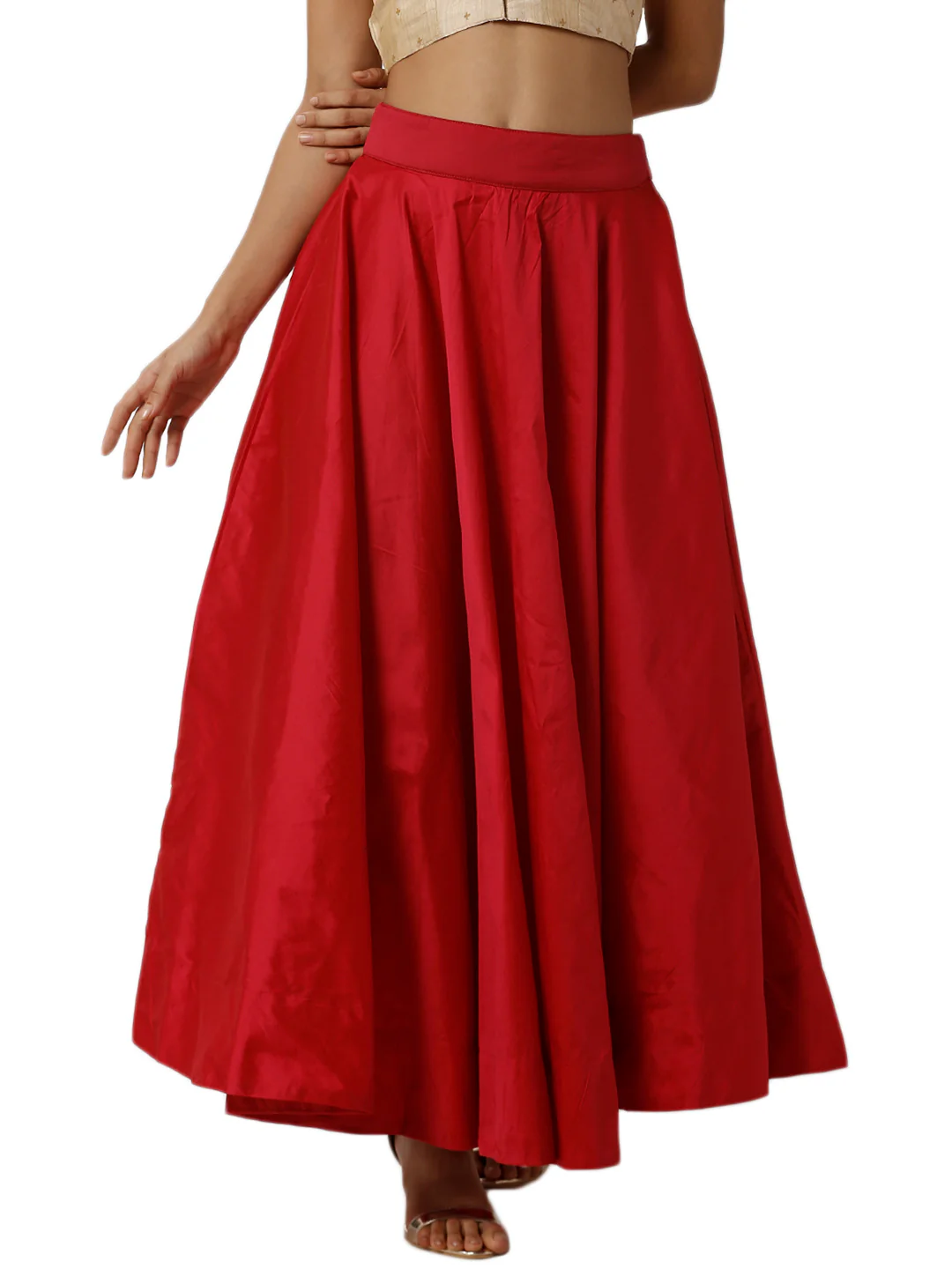 Women Red Festive Skirt - Image 2