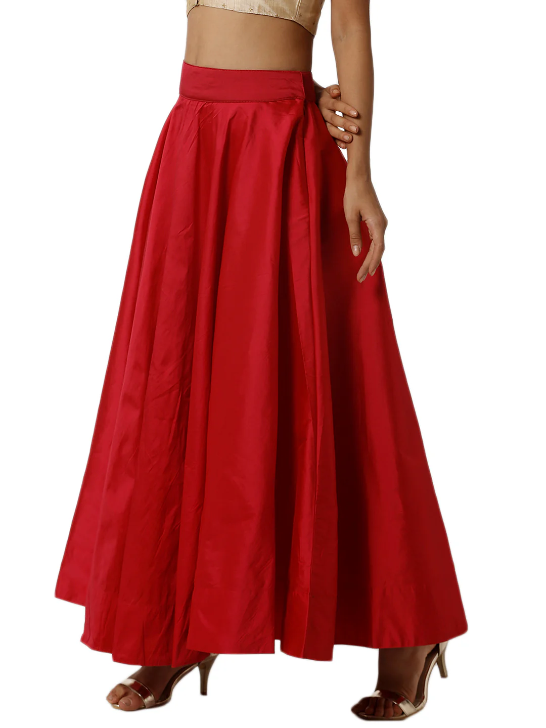 Women Red Festive Skirt - Image 3