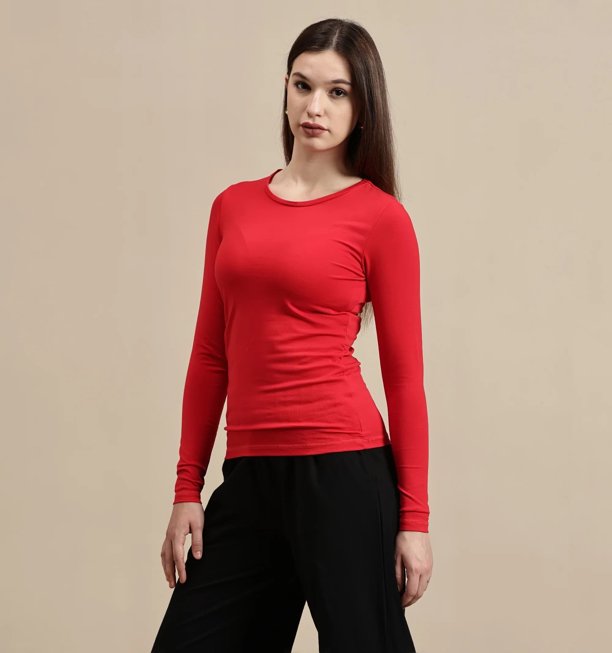 Women Red Full Sleeve Top - Image 6