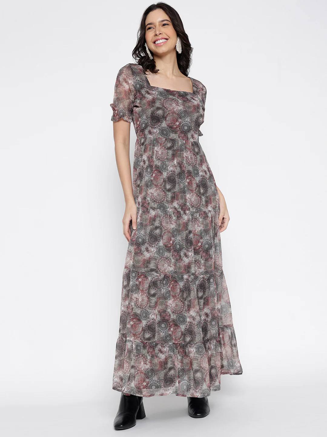 Women Red Miles Of Style Maxi Dress - Image 5