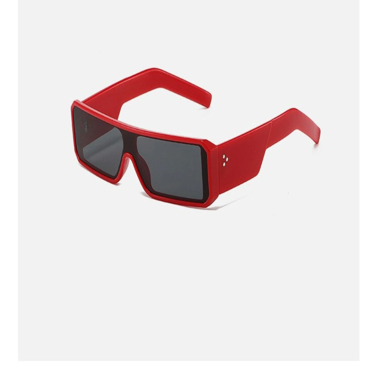Women Red Rectangular Lens Sunglasses - Image 2