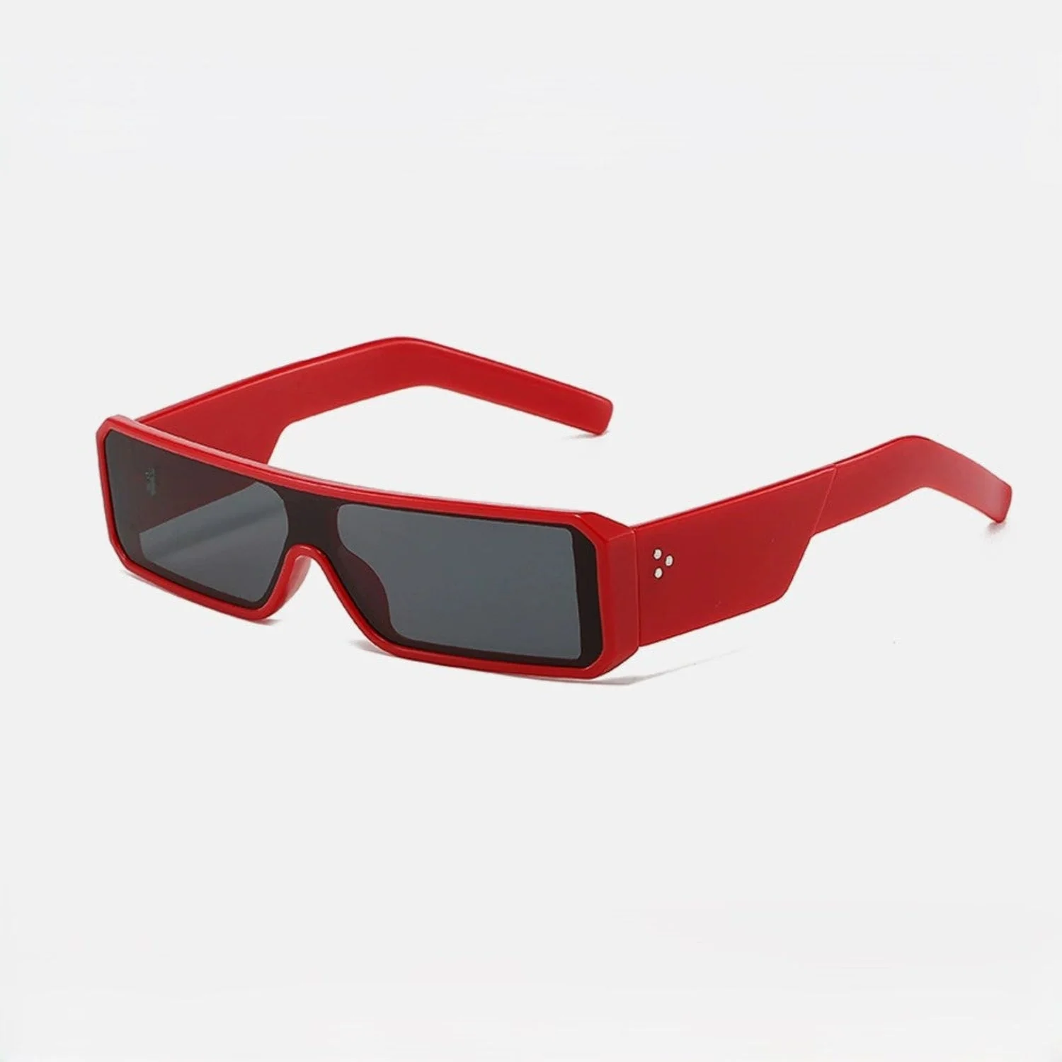 Women Red Rectangular Lens Sunglasses - Image 4