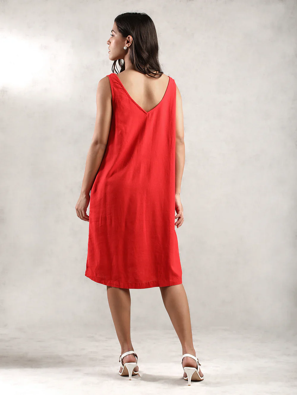 Women Red Regular Fit Dress - Image 3