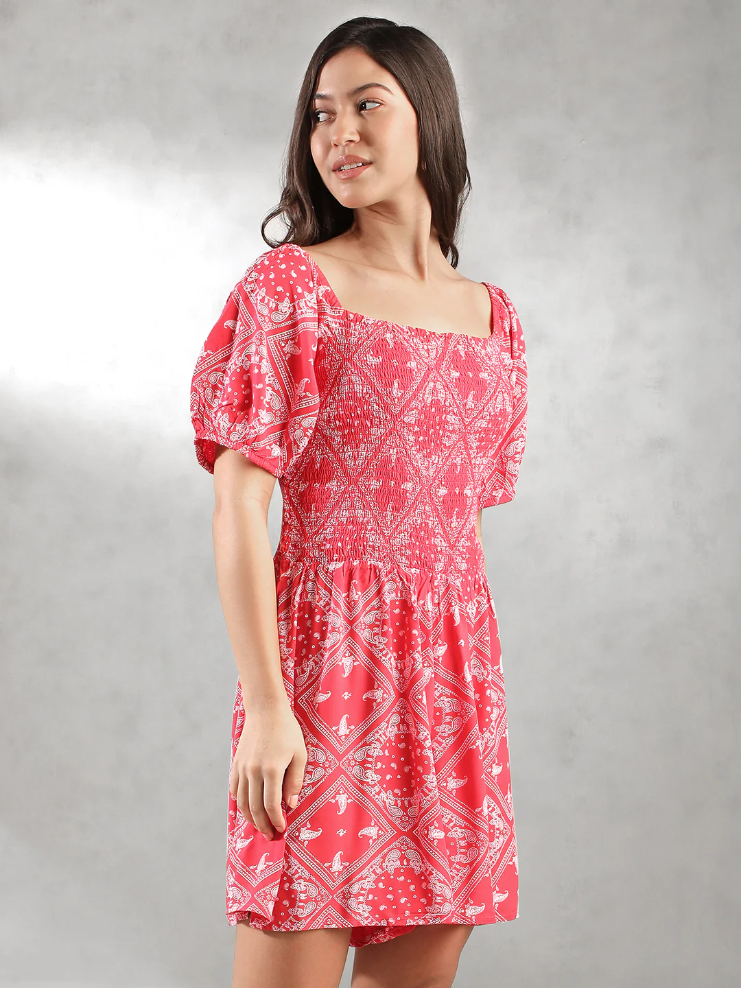 Women Printed Romper with Pockets - Image 5