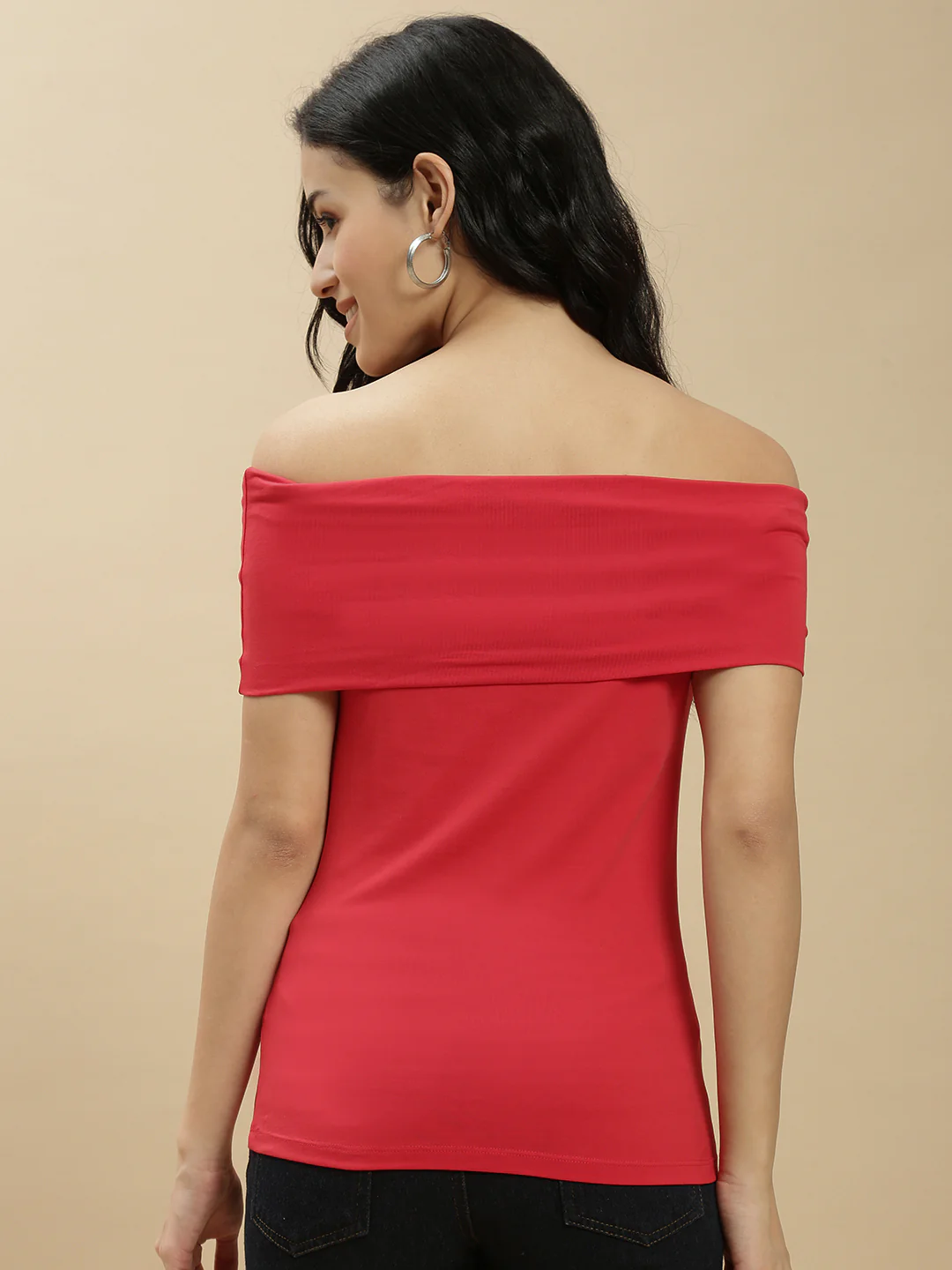 Women Red Sleeveless Top - Image 3