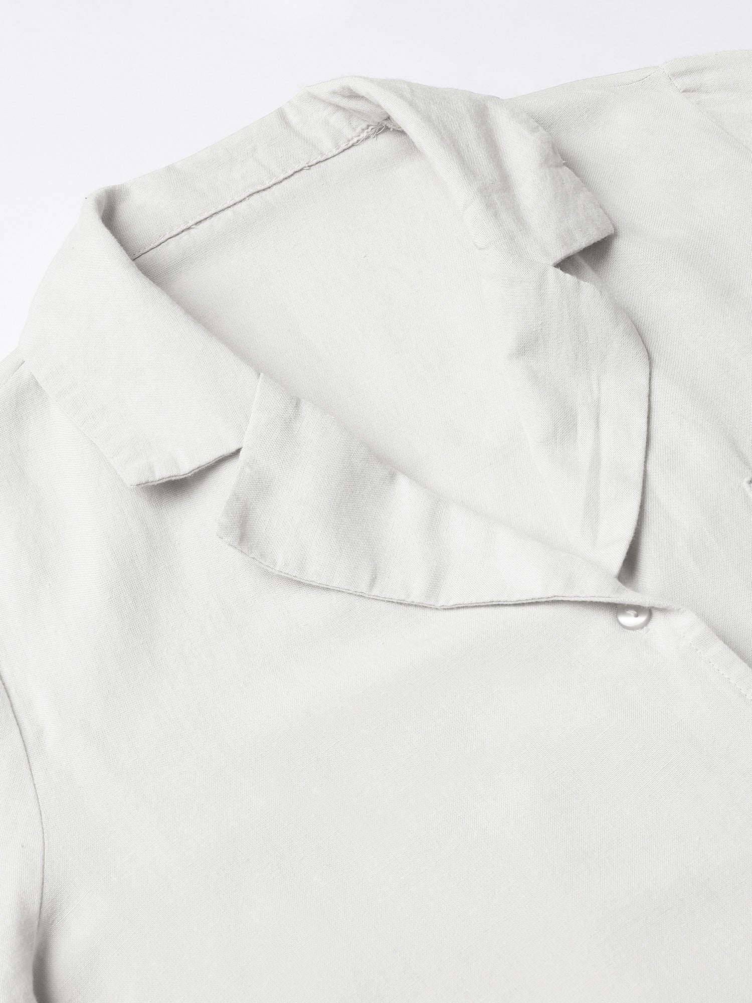 Women Regular Fit Beige Button Down Shirt - Image 7