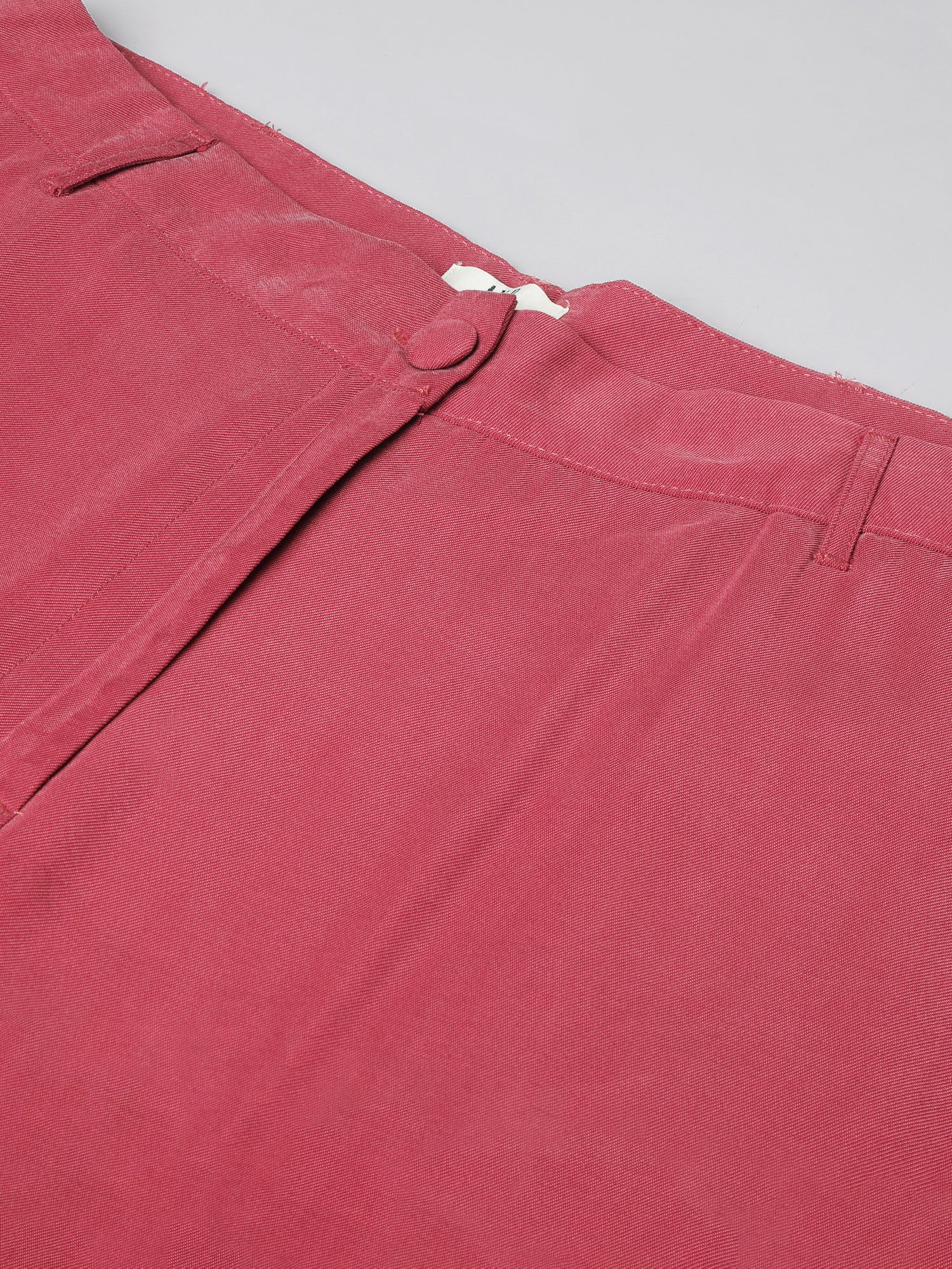 Women Regular Fit Mid Rise Solid Maroon Pants - Image 7