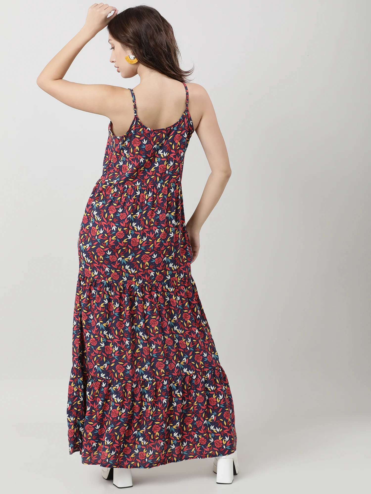 Women Printed A Line Dress - Image 3
