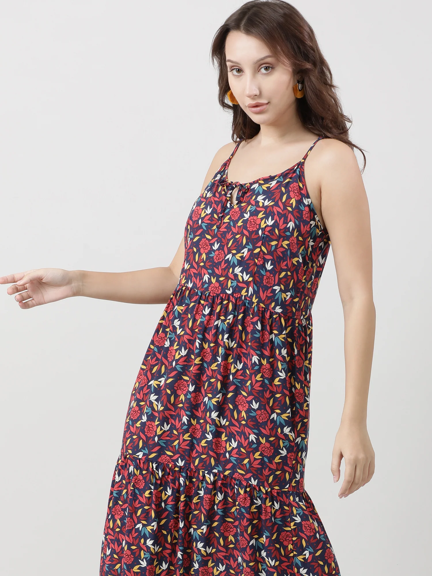 Women Printed A Line Dress - Image 5