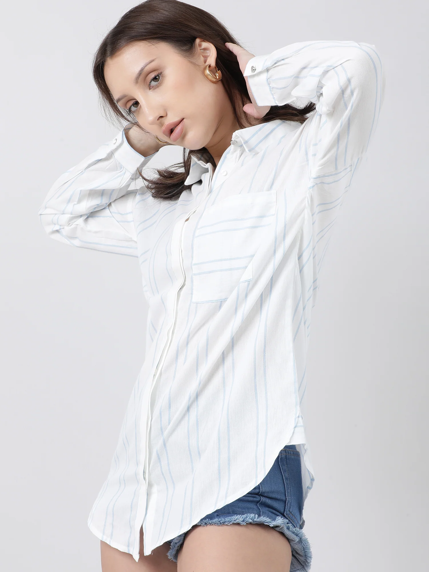Women Regular Fit White Shirt - Image 3
