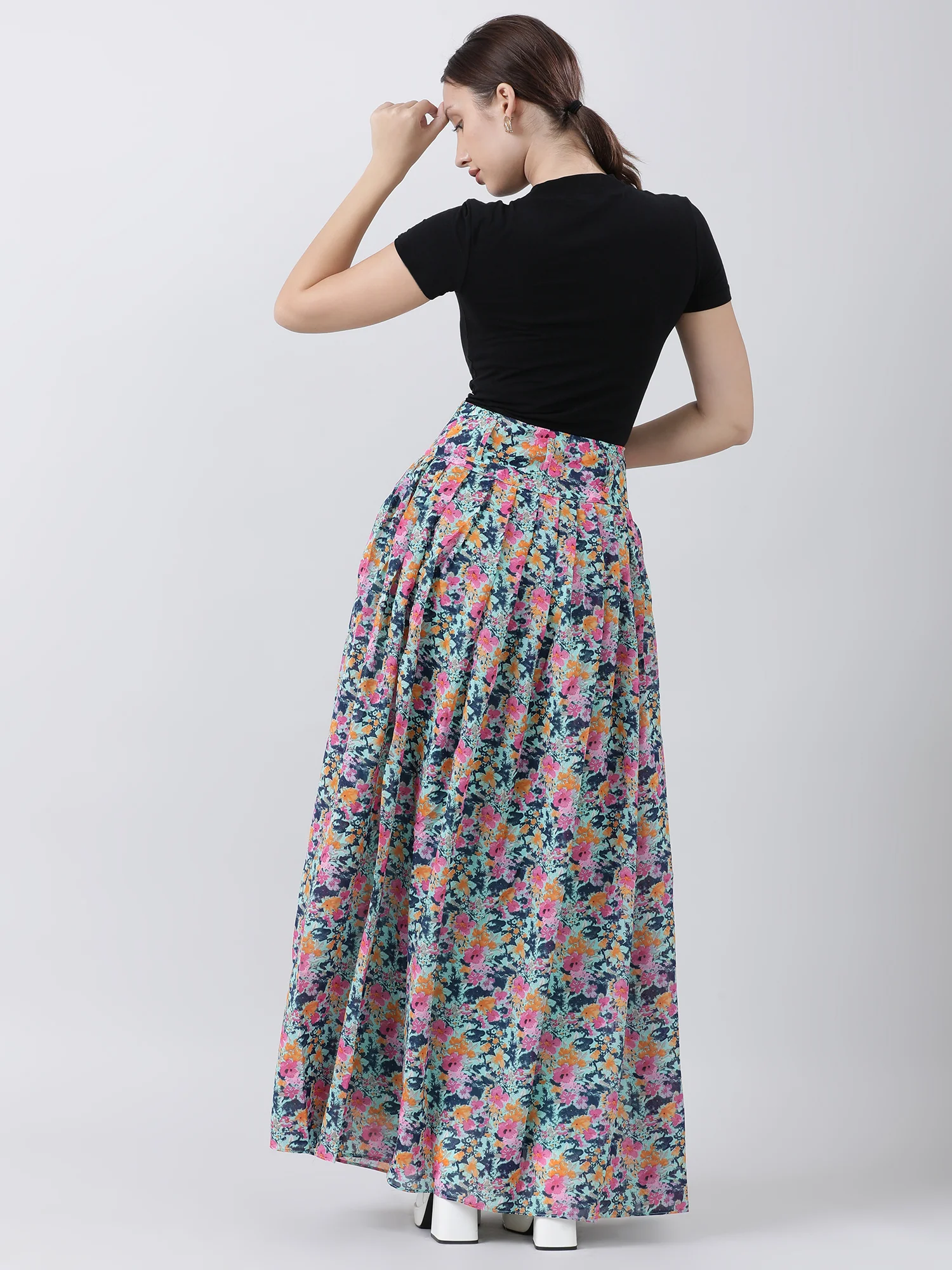 Women  Floral Maxi Skirt - Image 2