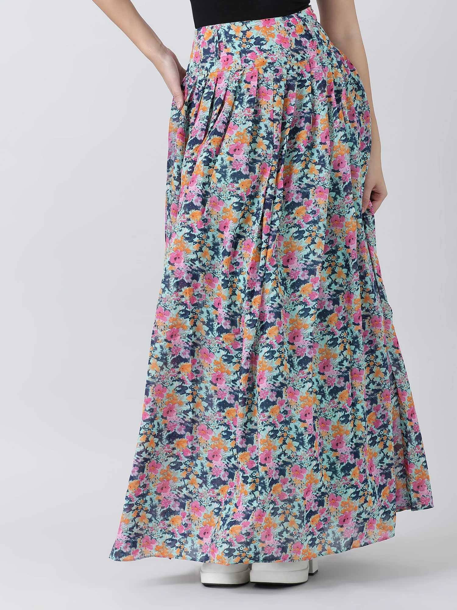 Women  Floral Maxi Skirt - Image 5
