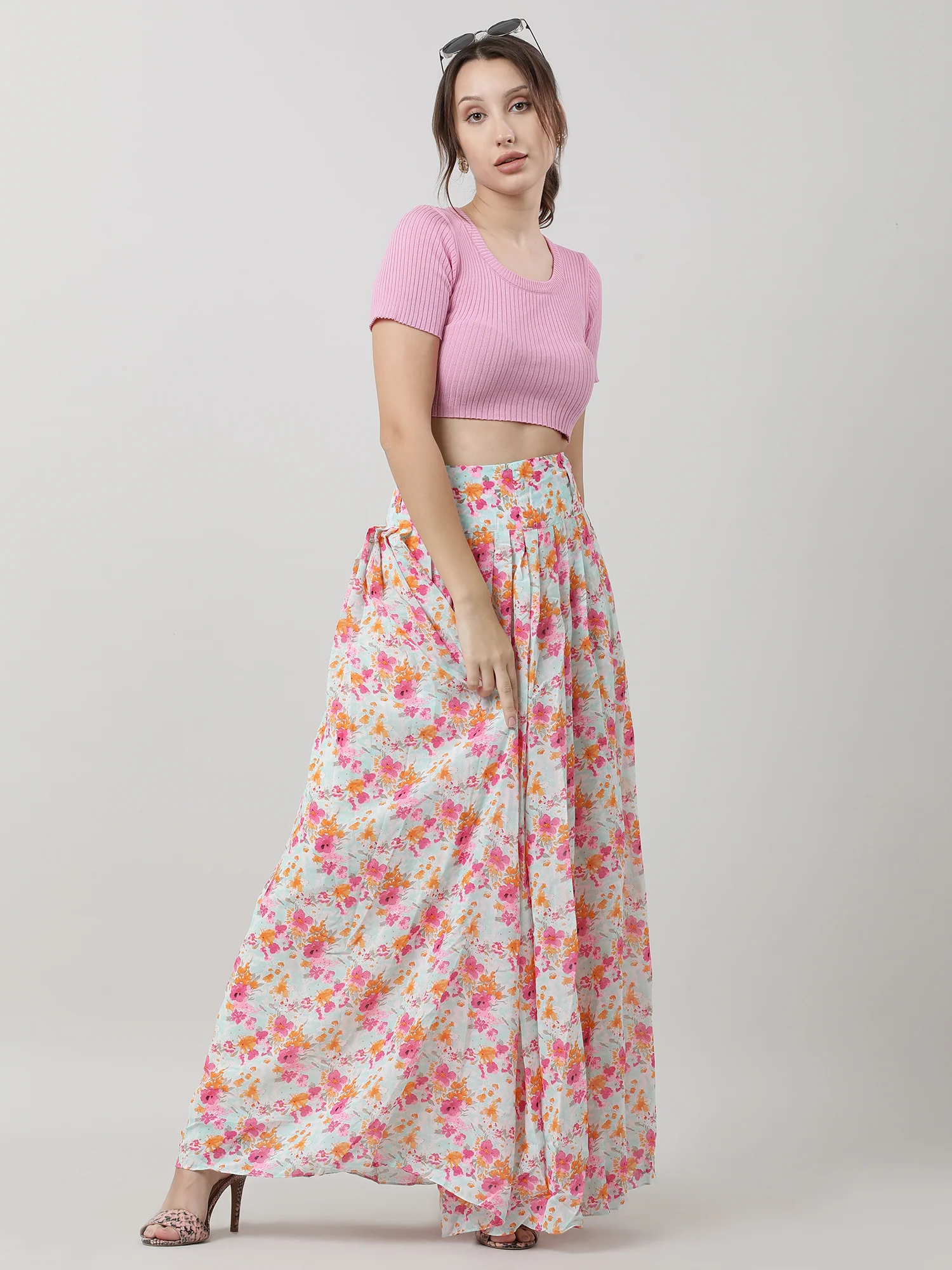 Women Floral  Maxi Skirt - Image 3