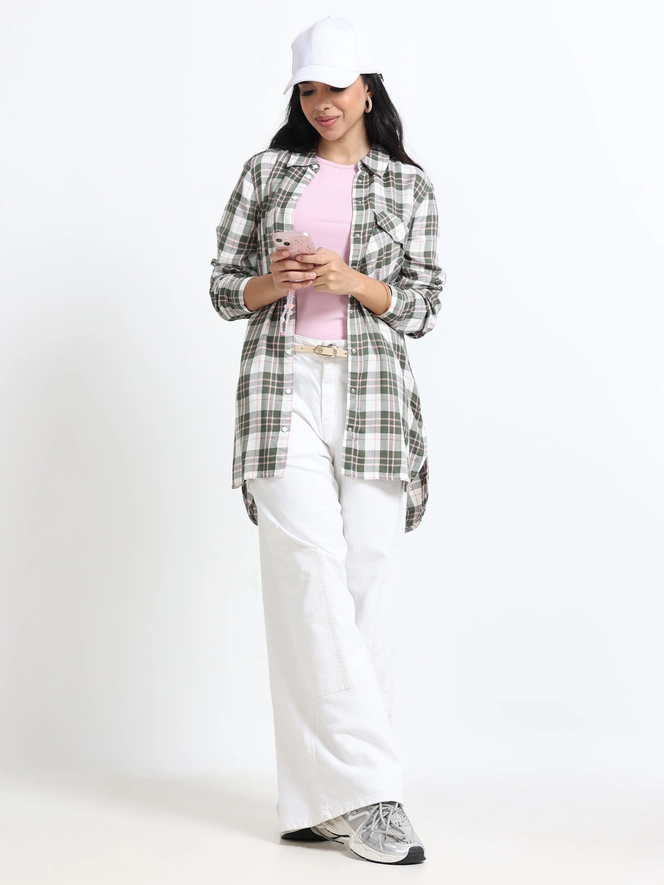 Women Comfort Fit Checked Shirt - Image 7
