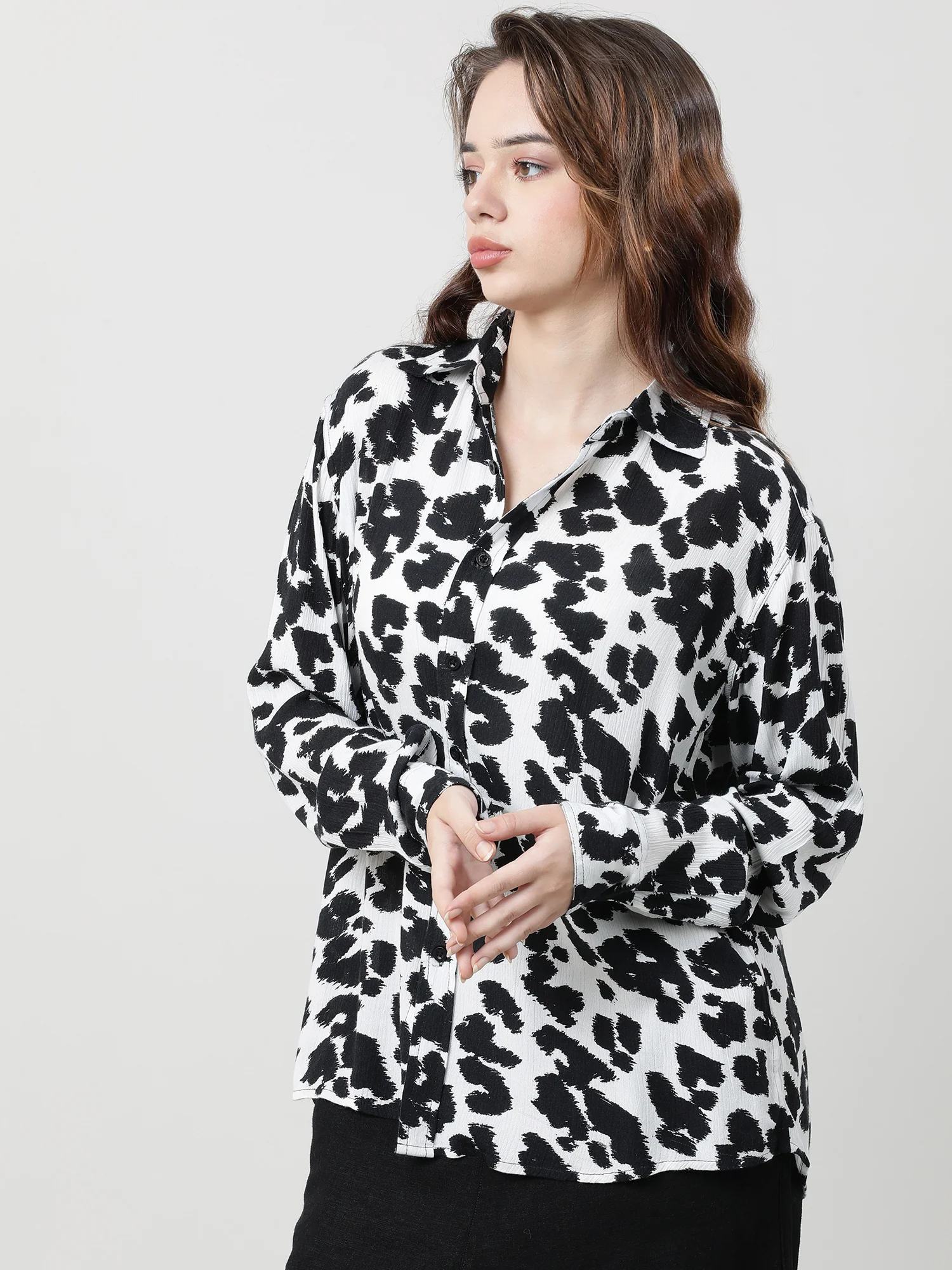 Women Relaxed Fit Printed Shirt - Image 4