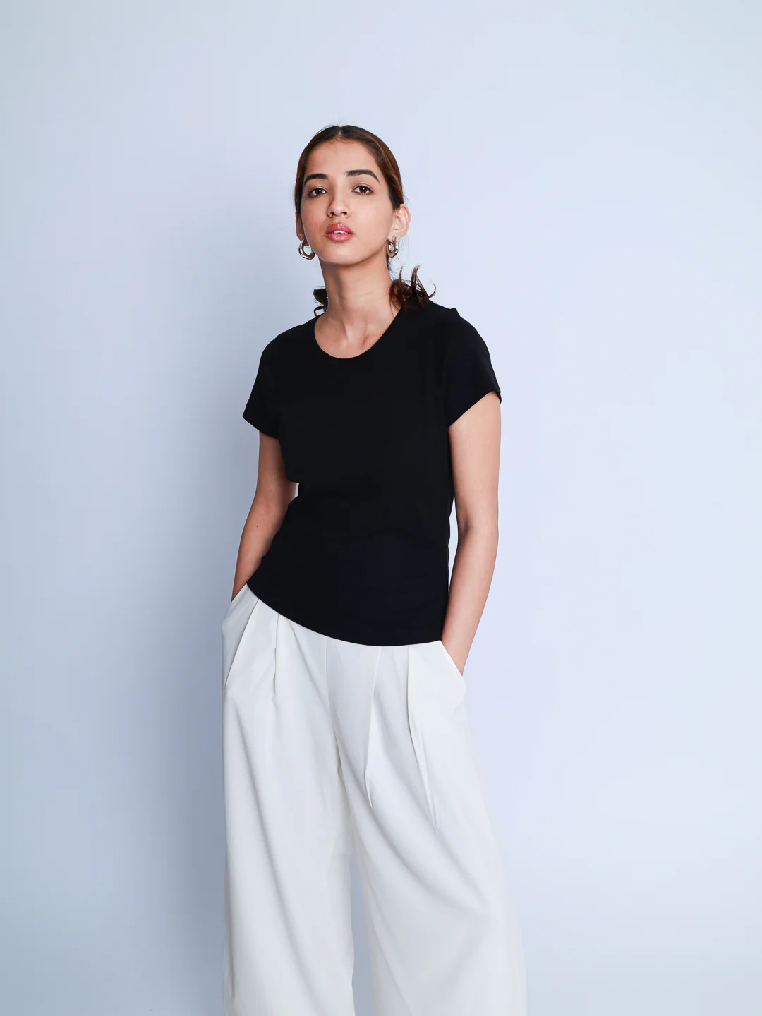 Women Ribbed Casual T-Shirt - Image 4