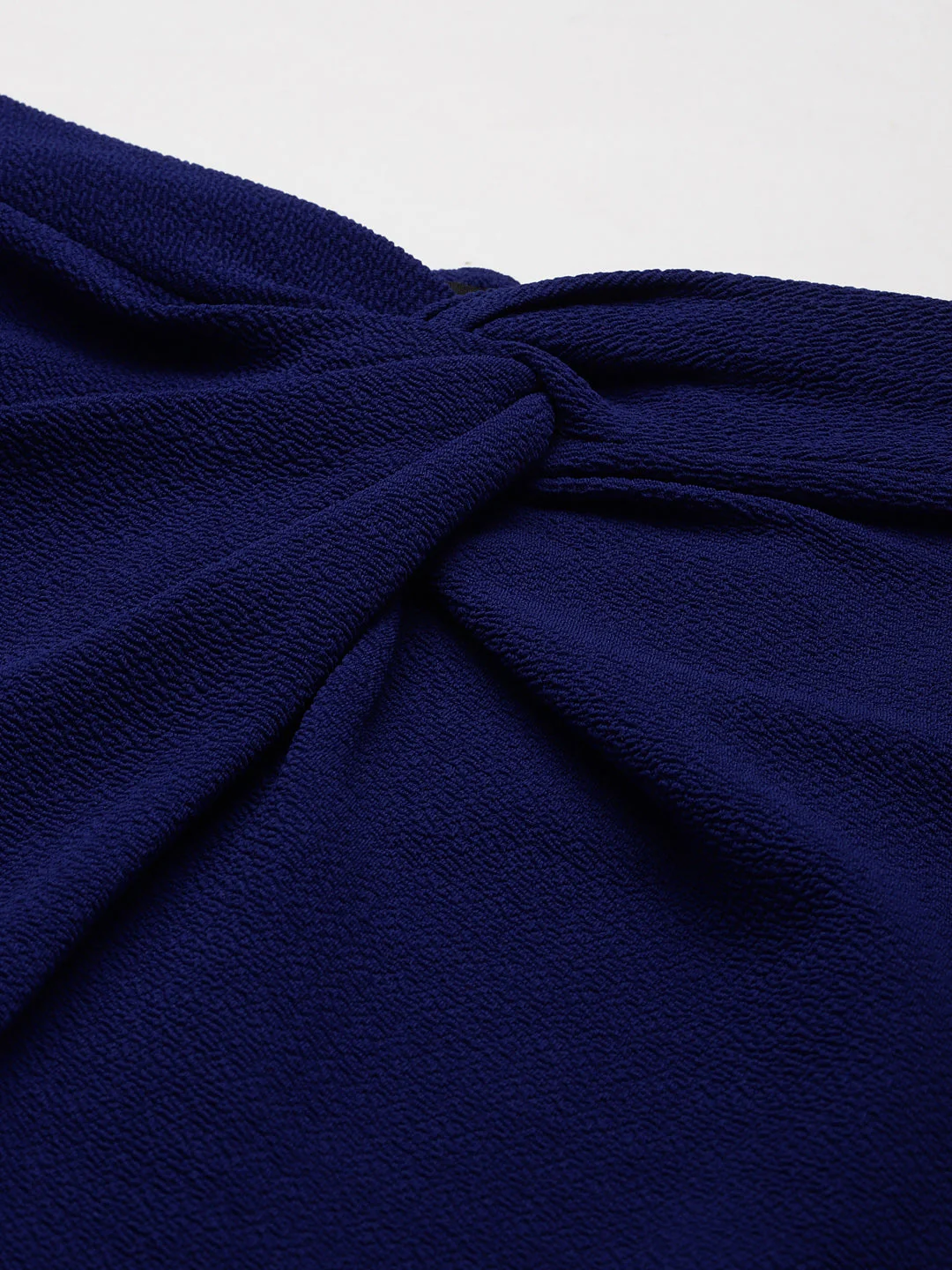 Women Royal Blue Twisted Midi Skirt - Image 5