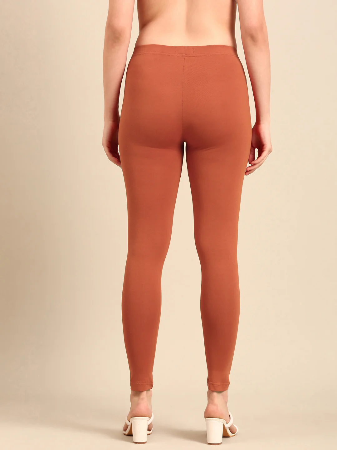 Women Rust Casual Leggings - Image 4