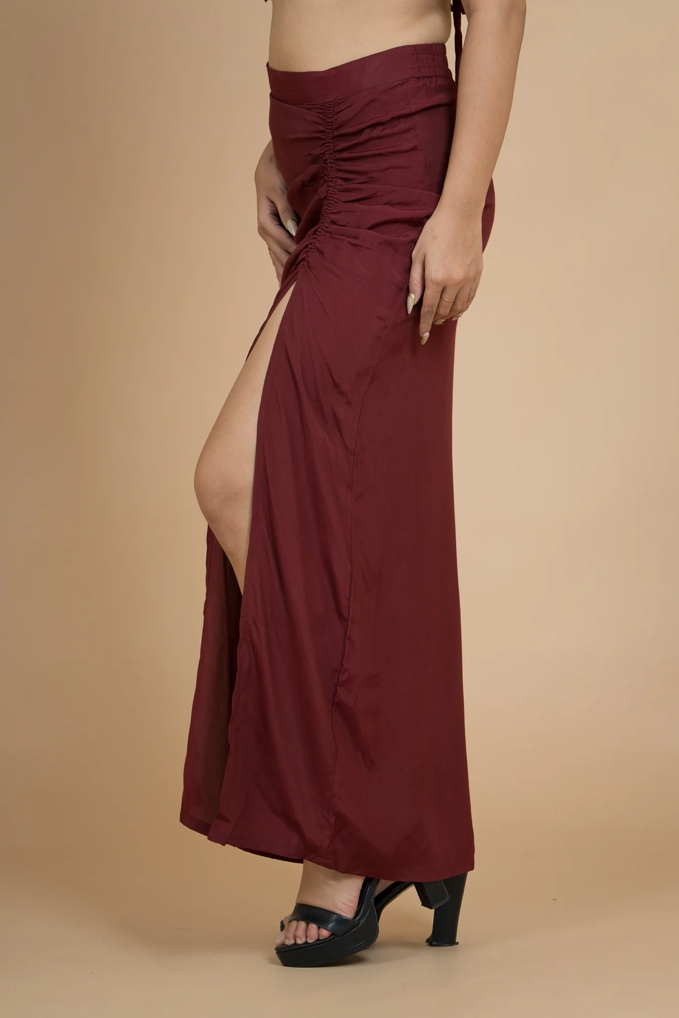 Women Scarlet Rush Draped Cotton Skirt - Image 6