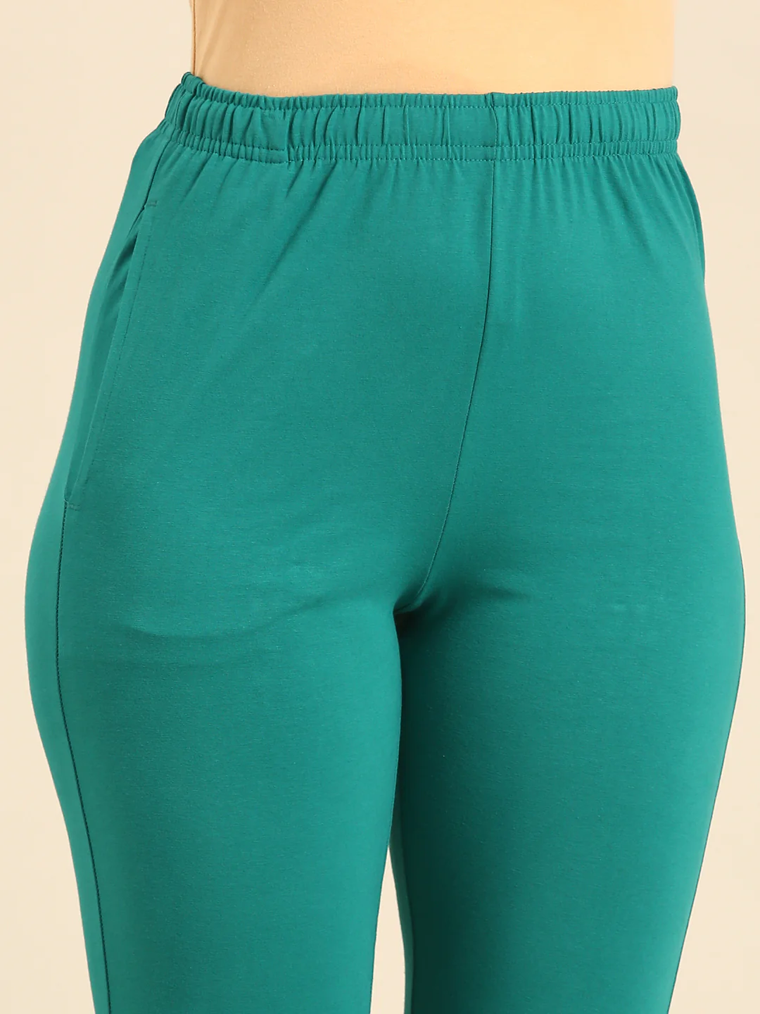 Women Sea Green Casual Pants - Image 4