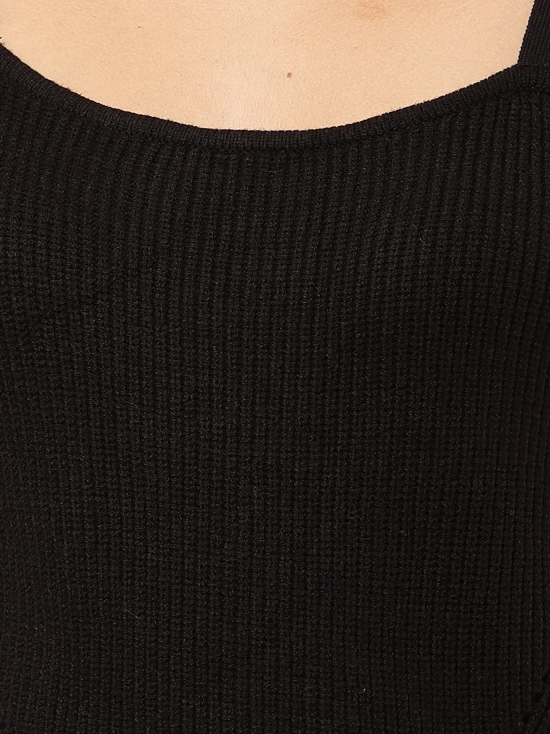 Women Sleeveless Ribbed Red Tank Top - Image 5