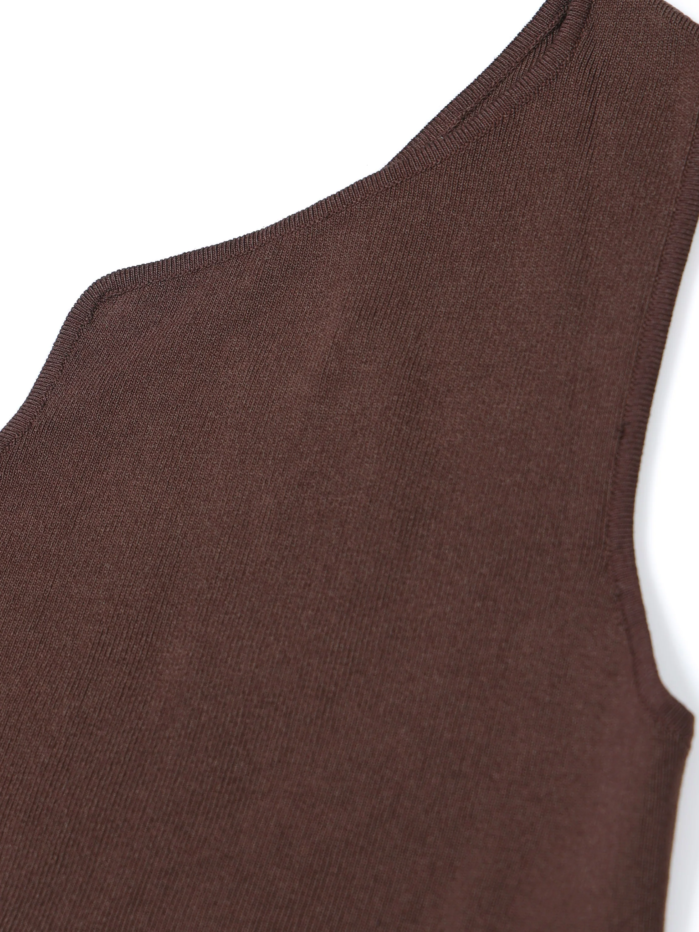 Women Brown One Shoulder Crop Top - Image 5