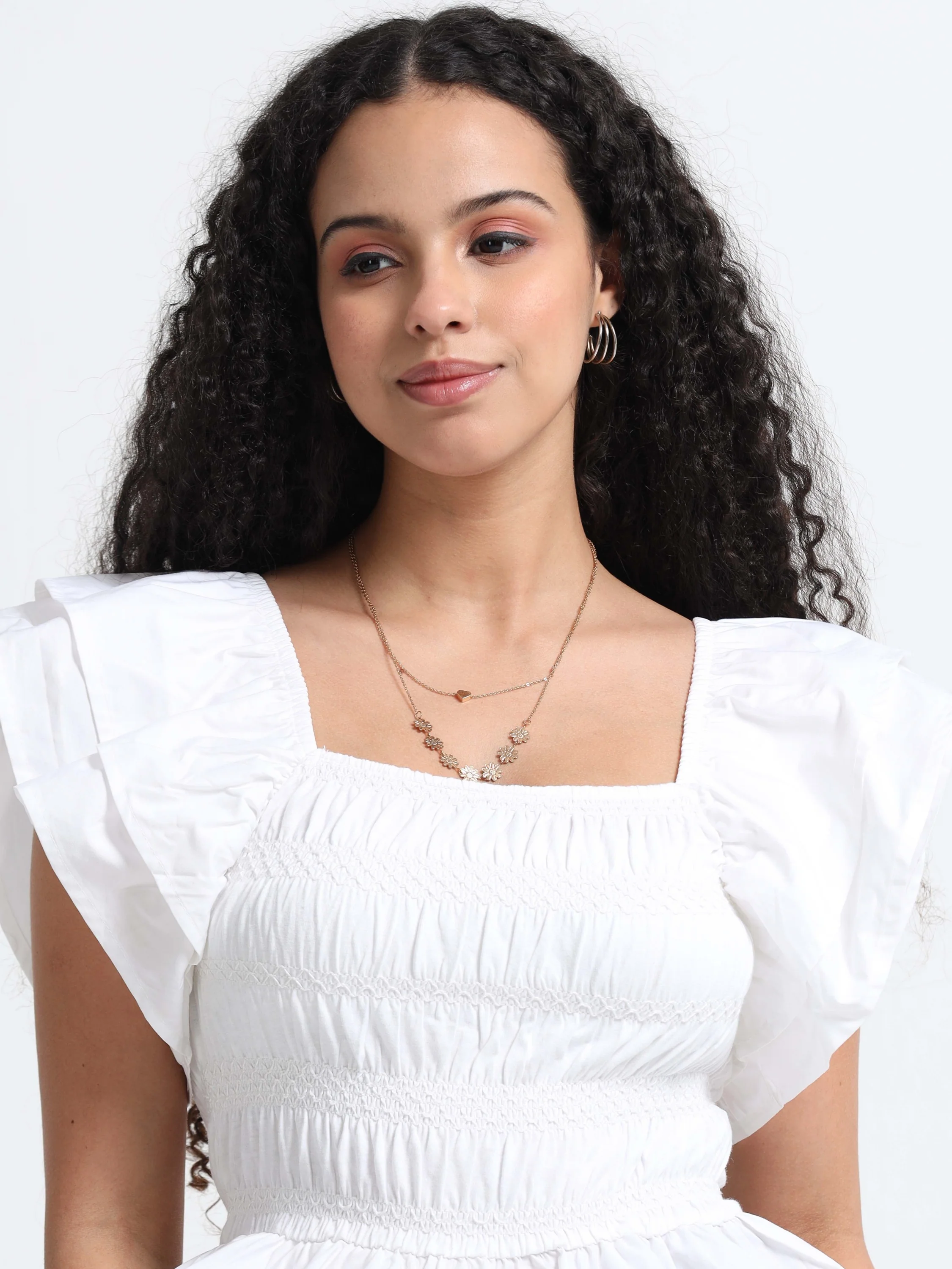 Women White Ruffle Top - Image 6