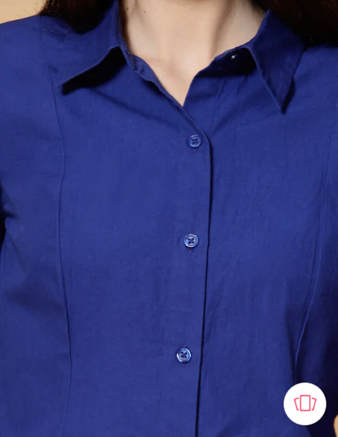 Women Solid Bubble Crepe Odour Free Shirt - Image 5