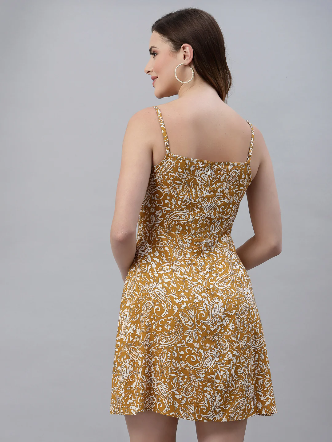Women Squared Neck Sleeveless Dress - Image 4