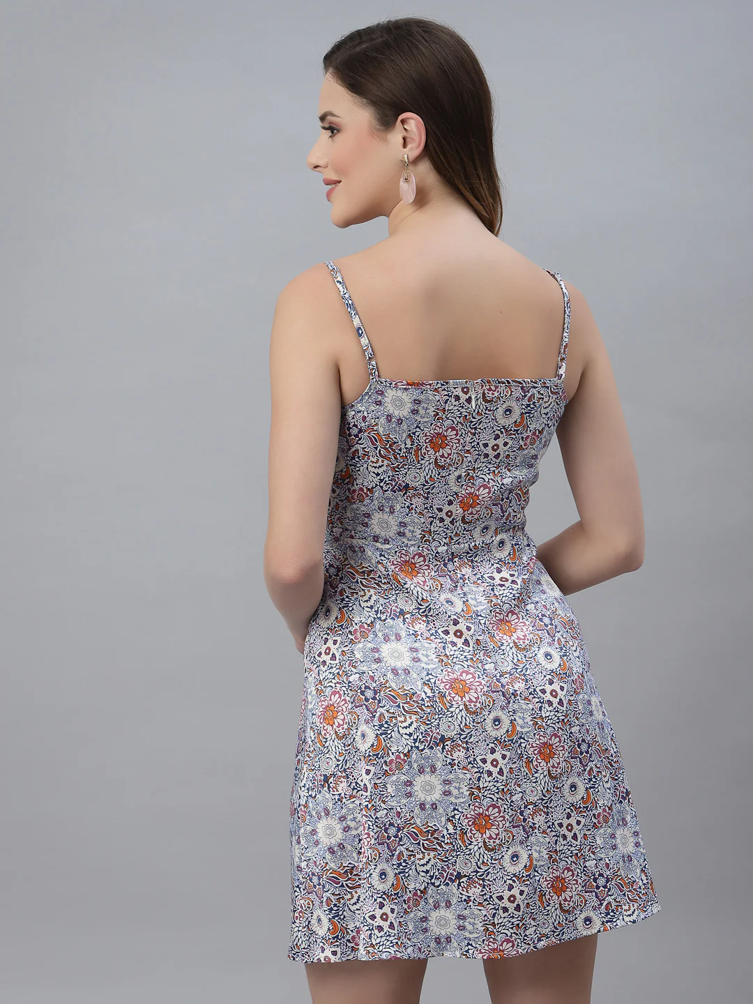 Women Squared Neck Sleeveless Dress - Image 4