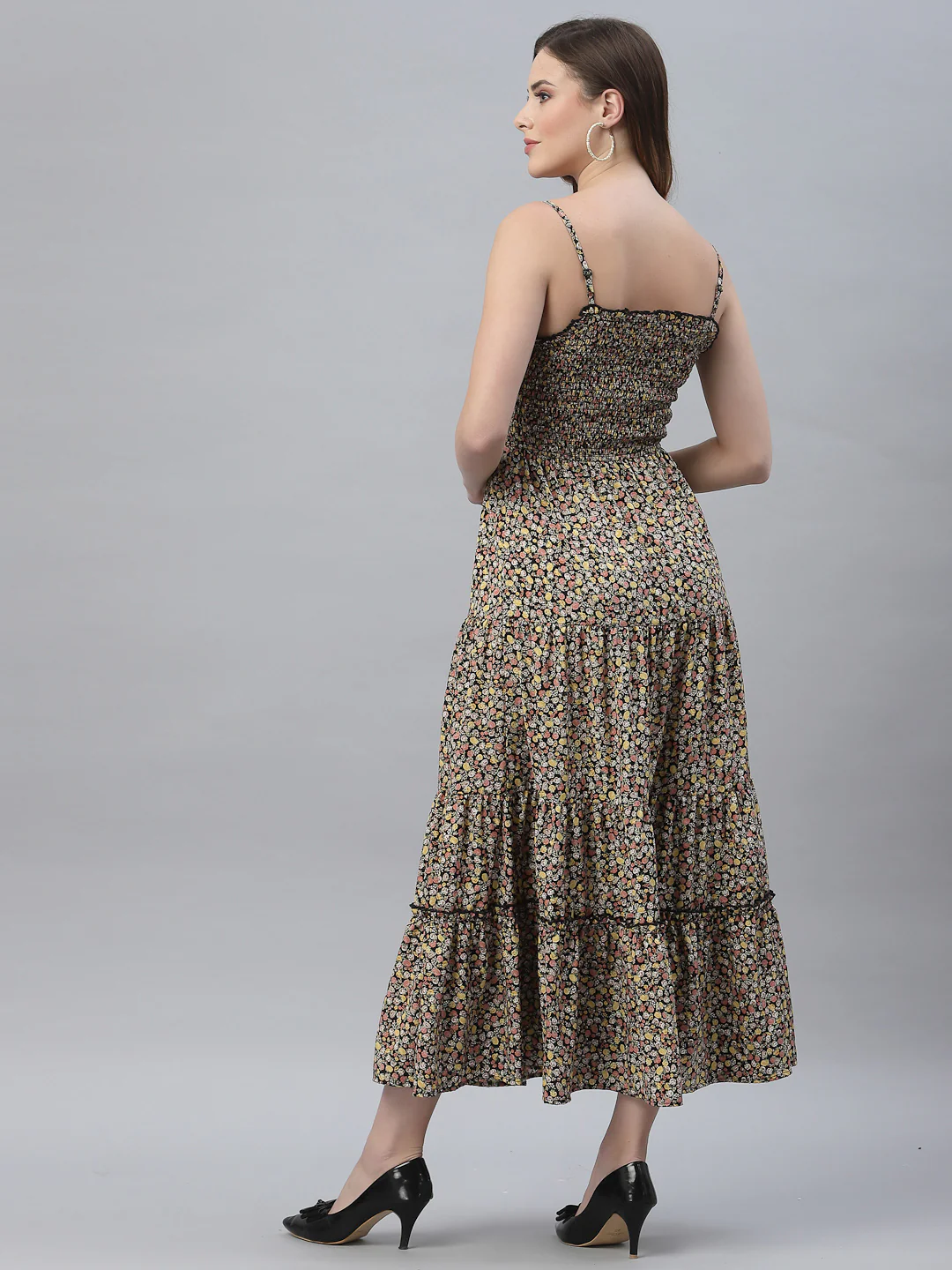 Women Squared Neck Sleeveless Dress - Image 4
