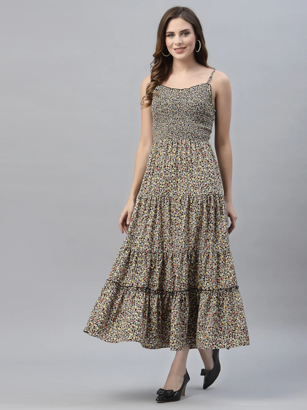 Women Squared Neck Sleeveless Dress - Image 5