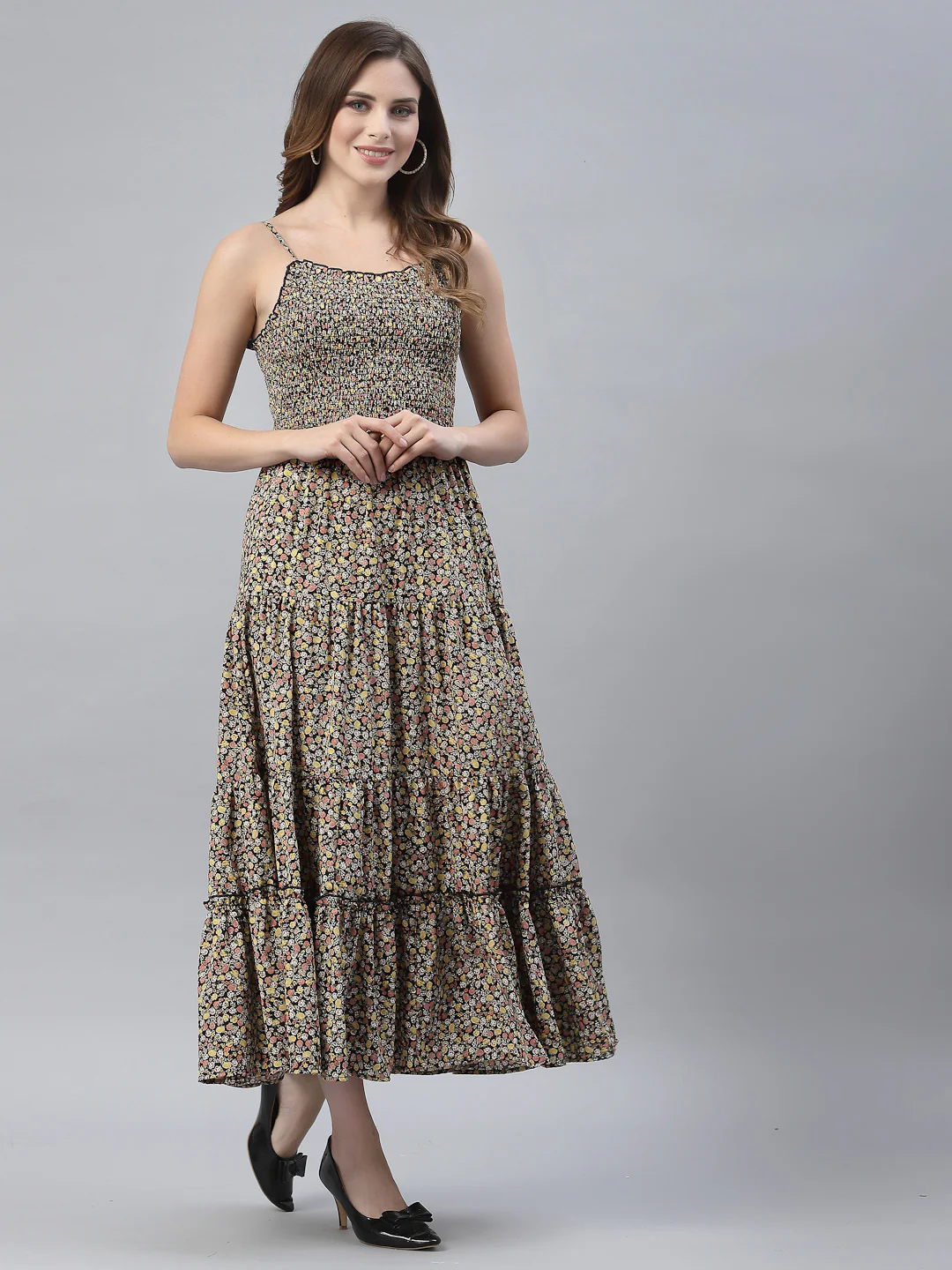 Women Squared Neck Sleeveless Dress - Image 6