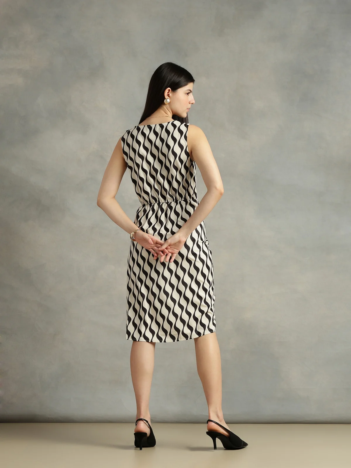 Women Strong and Brave off white bodycon dress - Image 2