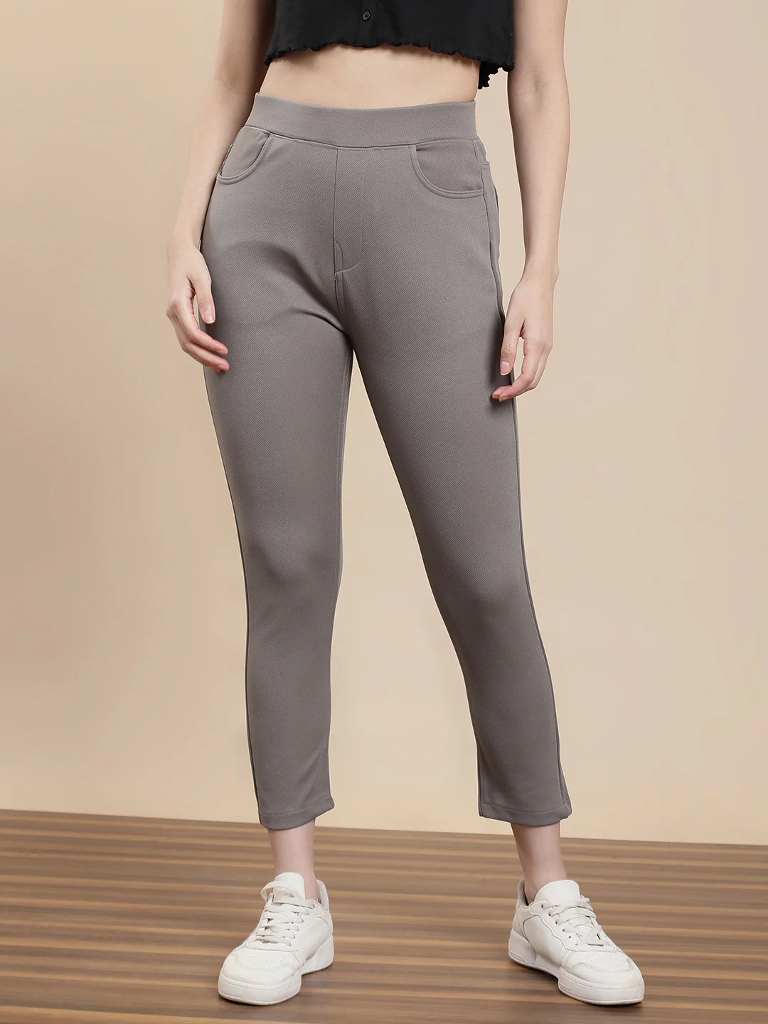 Women Taupe Casual Jegging